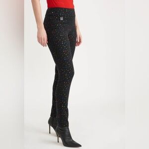 Joseph Ribkoff Black Multicolor Sparkle Pull-On Pants Women’s Size 6
